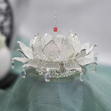 Chinese Style Lotus Flower Hair Clip Tassel Hairpin Step Shake Hanfu Headwear