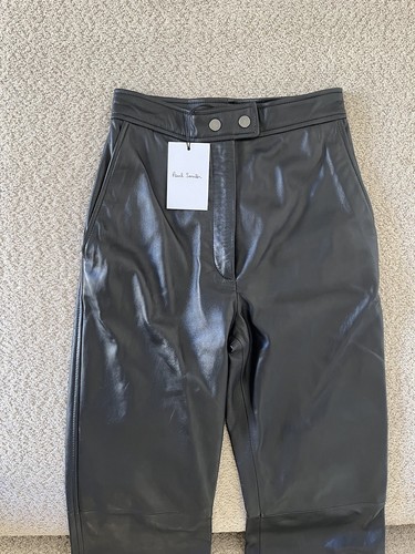 Paul Smith Womens Bootcut High Waisted Leather Trousers, Size Eur 38, UK 6, XS - Picture 10 of 14
