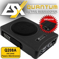 ESX Quantum Q208A 20Cm Untersitz Aktiv Subwoofer 300 Watt Bass Bassbox Q208A