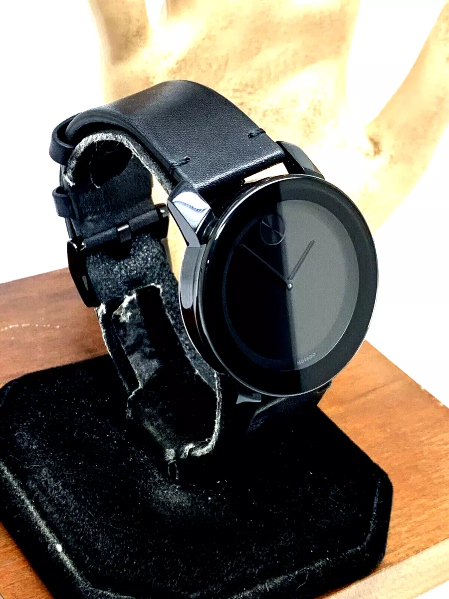 Movado Men s Watch 3600306 Bold 42mm Black Dial Swiss Quartz Leather Band