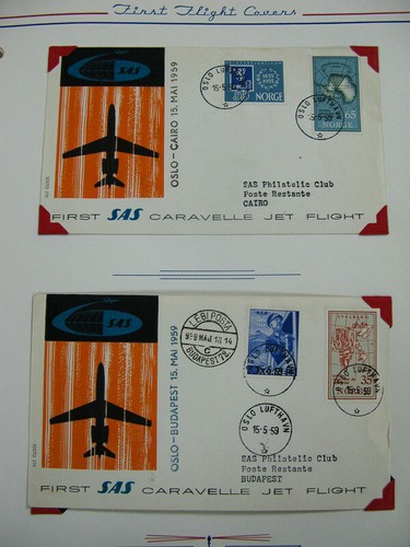 Scandinavia Stamps Lot of 50+ Jet Flight Covers