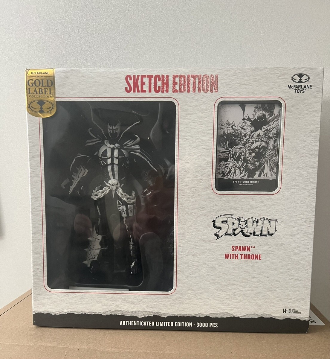 SPAWN WITH THRONE Gold Label Sketch Edition SDCC Exclusive COA