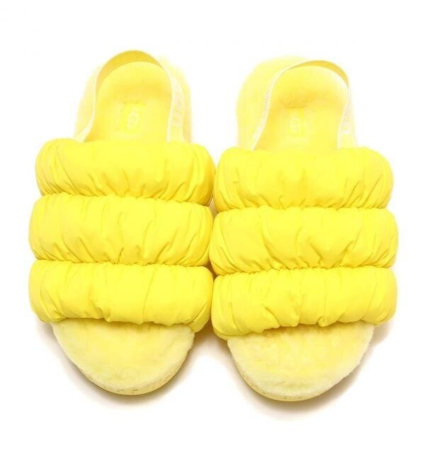 PANTOFOLA D’ORO Nuovi sandali UGG morbidi scrunchita interno esterno giallo sole donna tg 10 1140192