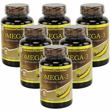 6x WooHoo Natural Purified Nature Fish Oil Omega-3 DHA EPA 90 softgels