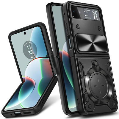 For Motorola Moto Razr / Razr+ Plus 2024 & 2023 Case Ring Stand Phone Cover