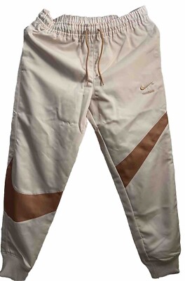 NIKE NSW WOVEN JOGGER WATER REPELLENT PANTS [DD6057 219] BEIGE CREAM ORANGE SZ M
