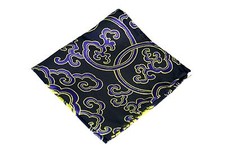 Lord R Colton Masterworks Pocket Square - Eggplant Madness Floral Silk - 75 New