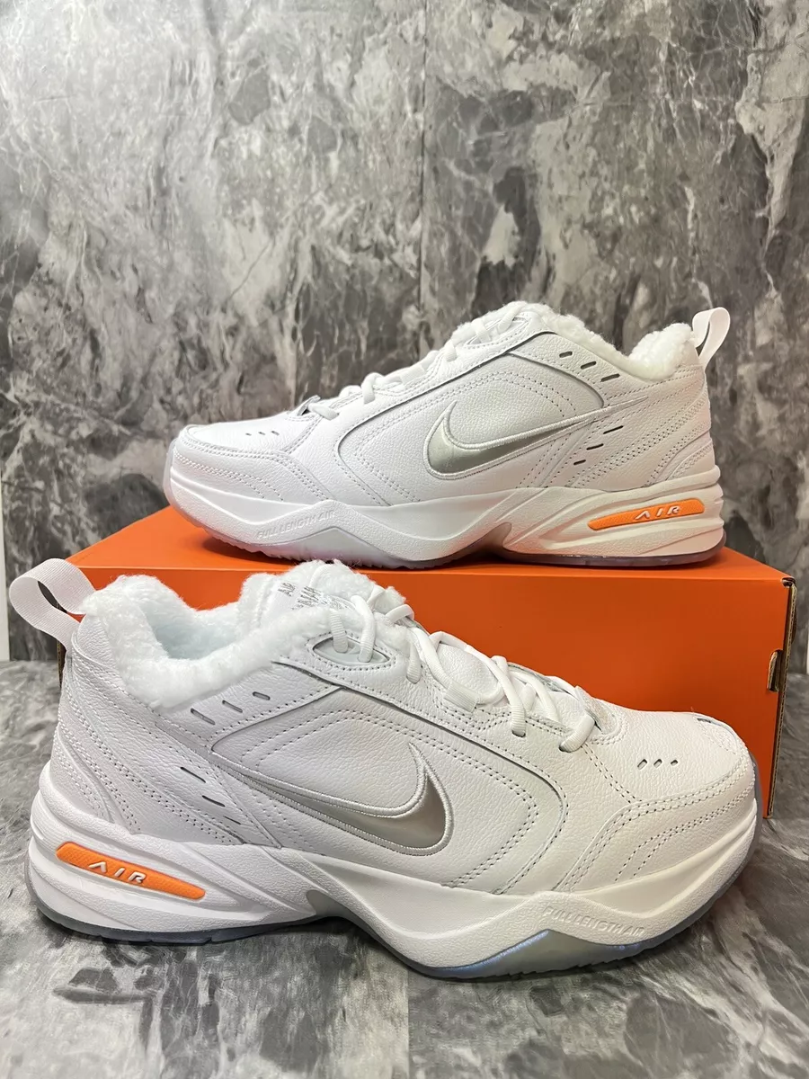 Nike AIR MONARCH IV PREMIUM Men White Orange Blue AV6676 100