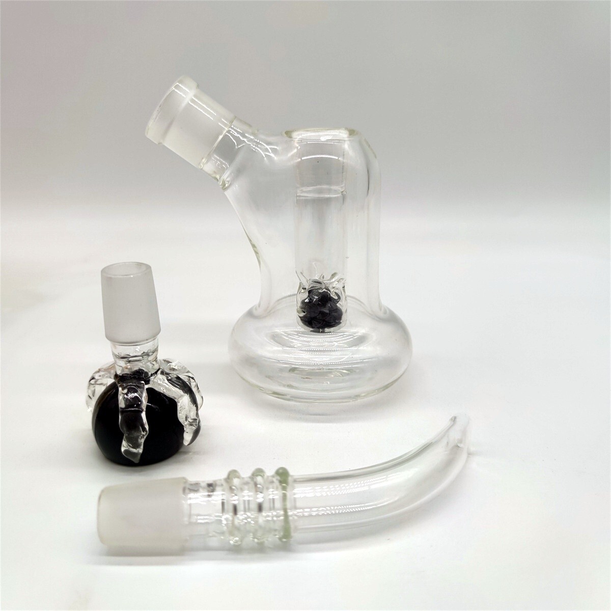 8 Inch 20CM 2 In 1 Rare Design Glass Bong Water Pipe Hookah 18MM