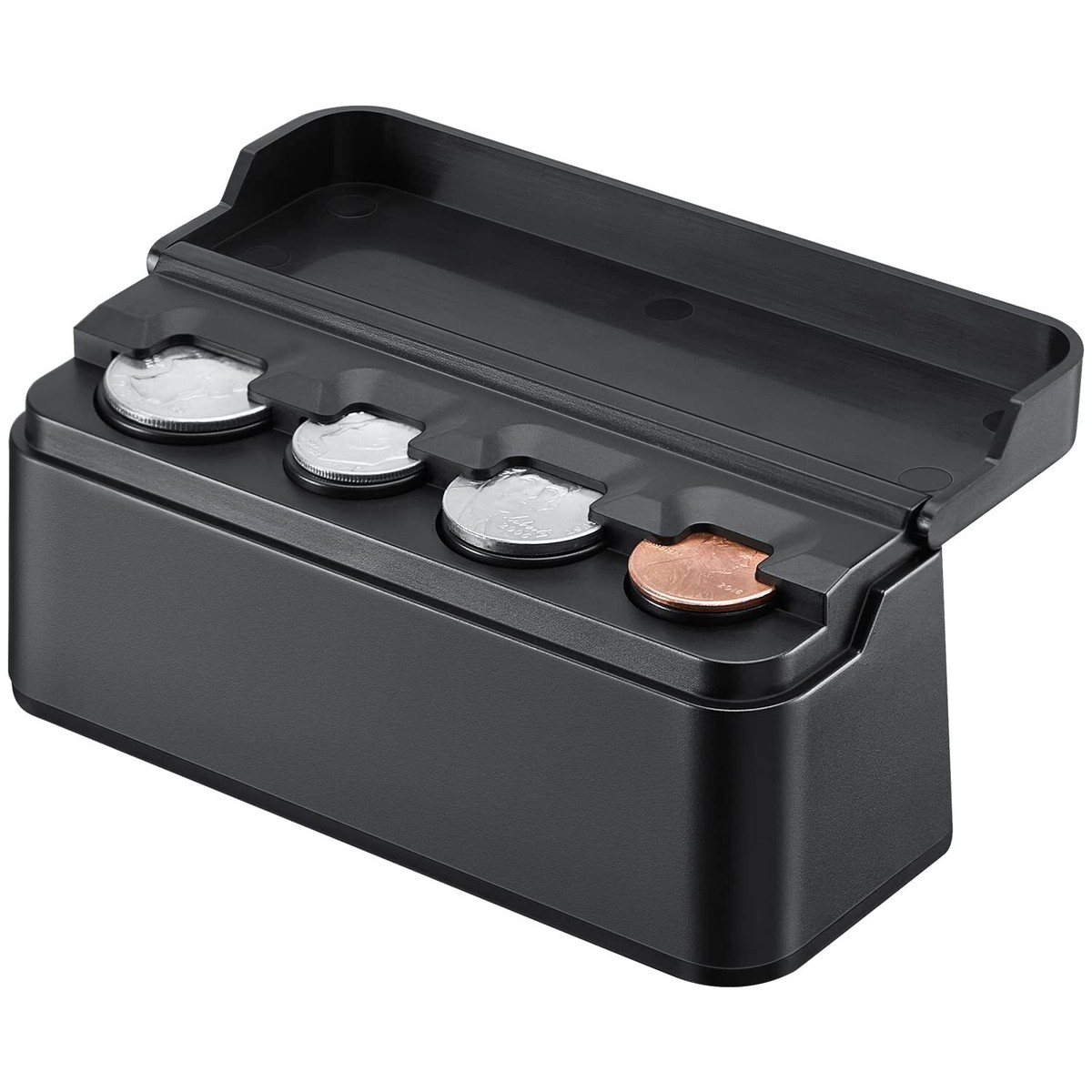 Portamonete giapponese Yen | Custodia rigida per monete | Sorter con 6 scomparti Borsa portatile per portafoglio da uomo e da viaggio, Nero, descrizione, descrizione
