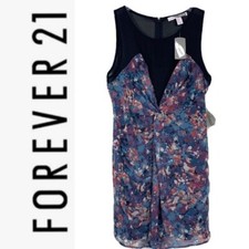 FOREVER 21 chiffon Sleeveless watercolor dress size Medium
