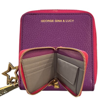 George Gina & Lucy Geldbörse klein Leder Damen rosa Handtasche extra small