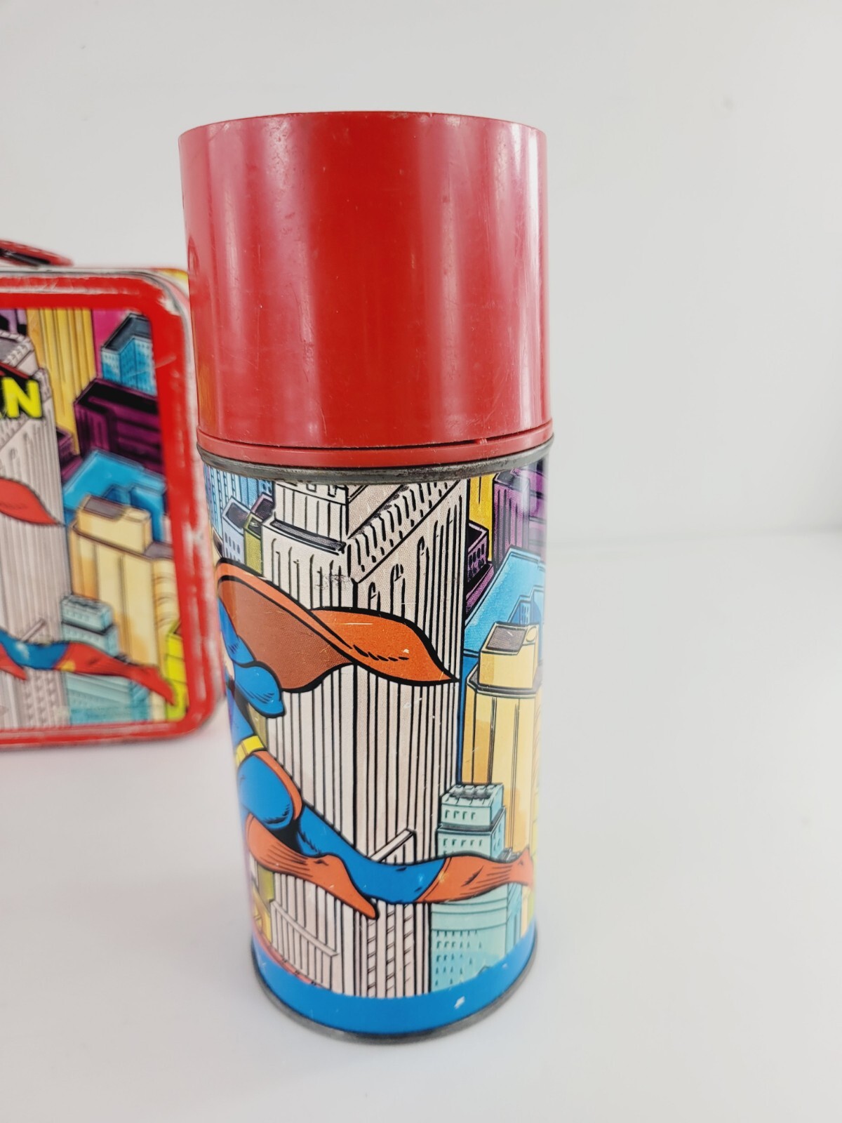 Vintage 1967 Thermos Brand Superman Metal Lunch Box 1960s WITH UNBROKEN THERMOS eBay