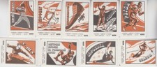 Sports. Baseball, Surfing, Hang-gliding Waterskiing Rugby Wu-shu Vintage Labels
