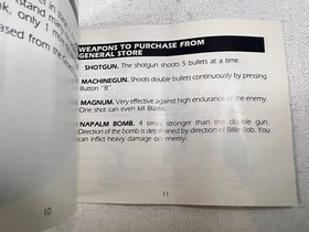 Captain Commando Gun Smoke (Nintendo NES) Instruction Manual Only