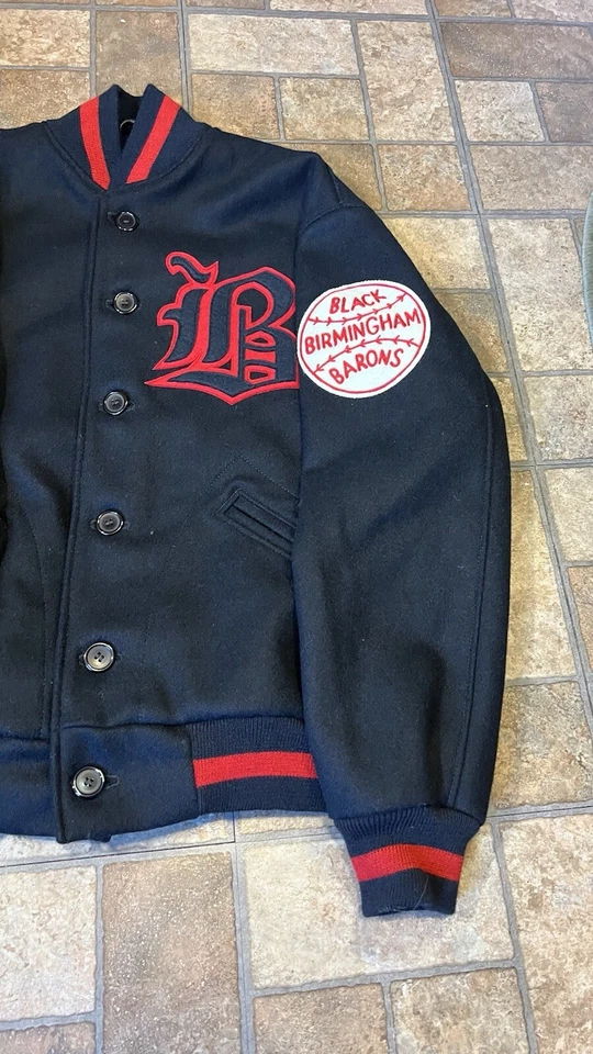 Varsity Wool Birmingham Black Barons EBBETS FIELD jacket size L - Image 2 of 4