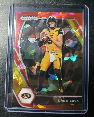 #30 - Drew Lock - Prizm Draft Picks 2021 - Red Cracked Ice - Denver Broncos 