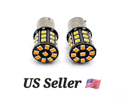2 Amber LED Turn Signal Bulbs for Honda 33303-SD4-671 12v 21/5w bulb motorcycle