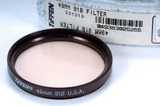 NEW Tiffen 49mm 81B Glass Filter with Original Case Made in USA 18591