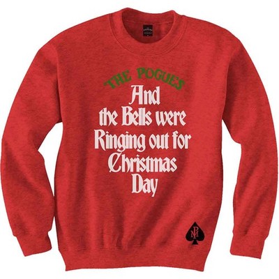 The Pogues Sweatshirt Bells Were Ringing Out Logo Nue offiziell Unisex Rot Size
