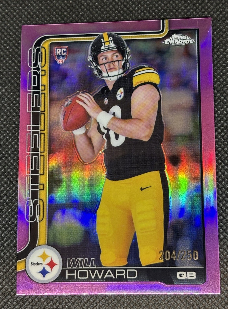 2025 Topps Chrome - Rookies Will Howard #321 Pink Refractor (RC) /250
