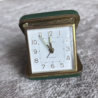 EUROPA GERMANY TRAVEL ALARM CLOCK 2 JEWELS!!!!!! Like New No Scratches!