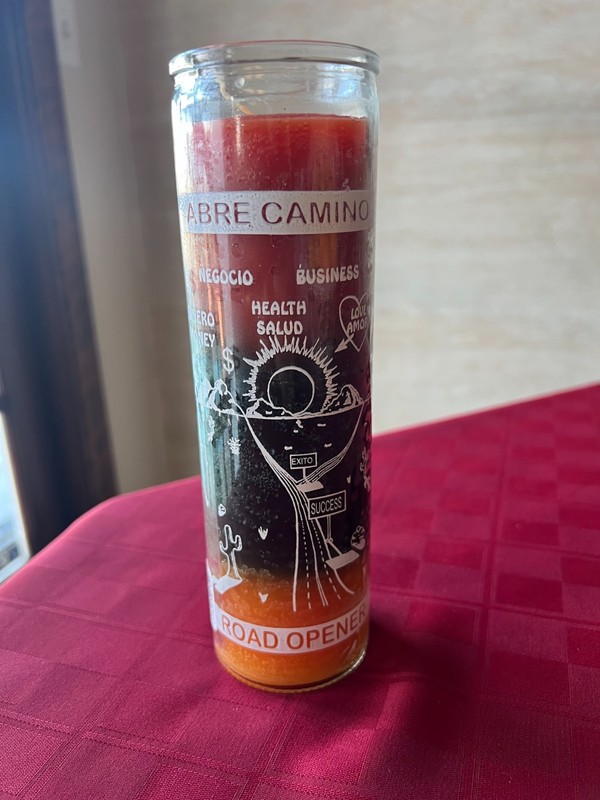 Road Opener 3 Color Spiritual Candle  / Abre Camino Veladora de 3 Colores