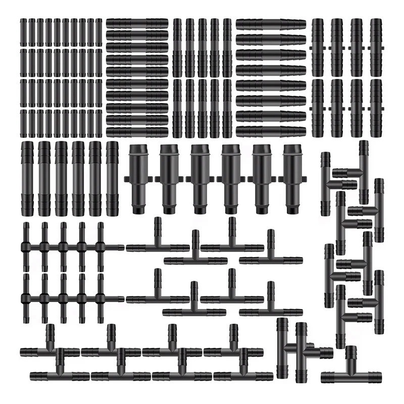 128Pcs Vacuum Connector Assortment Plastic Hose Joiner Tee Water Spray Pipe Join