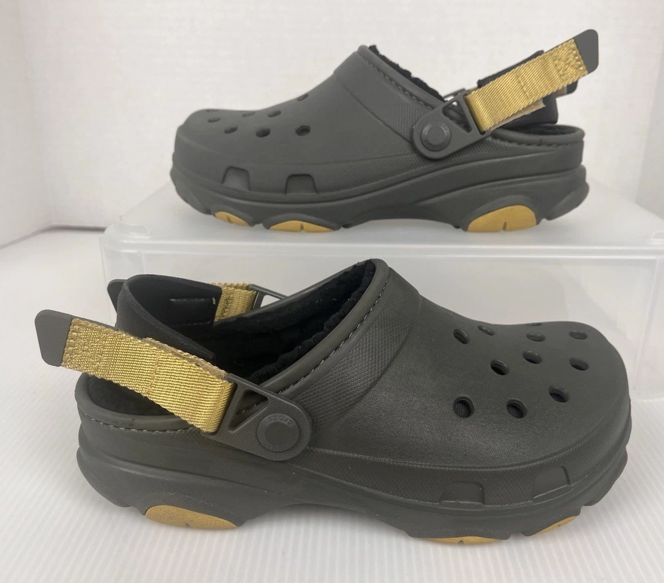 CROCS All-Terrain Lined Clogs Womens 6 Mens 4 Traction Soles Adjustable Straps