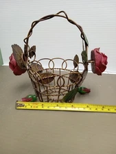 Decorative Floral Wire Basket
