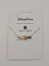 Disney Parks Four Parks WDW Attractions Icons Necklace By Girls Crew New