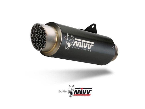 Kompletter Auspuff Mivv Inox Schwarz Gppro FüR Yamaha MT-125 2020-2024-image