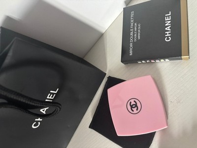 Chanel pink double-sided mirror powder makeup mirror+gift  display picture 3