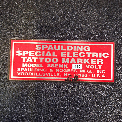 Spaulding SSEMK Electric Tattoo Marker Kit 110 Volt w/ Carrying Case