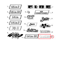 "Logo Schriftzug Modell \"Uno Hobby\" Rechts Fiat Uno Original 7758737"