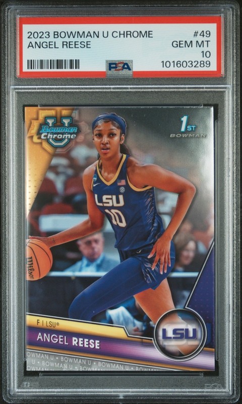 2023-24 Bowman University Chrome Angel Reese #49 RC Rookie PSA 10 Gem Mint