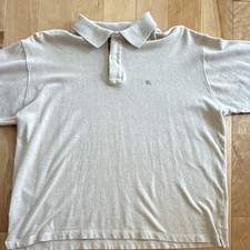 Burberry London Men's Beige Cotton Short Sleeve Collared Polo Shirt XXL