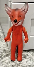 Vintage Rubber Mr. Fox from show Sandmännchen Herr Fuchs VEB GDR Eastern Germany
