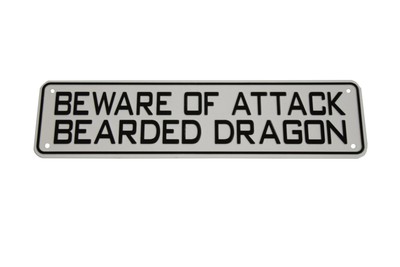 Beware of Attack Bearded Dragon Sign Bearded Dragon Crested Gecko Reptile Liz...