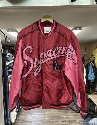 Supreme 20FW Contrast Script Varsity Jacket Stan Jacket M Nylon