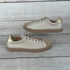 AGL Sade Womens EU 37.5 US 7.5 Low Top Sneakers Ivory Tan Gold