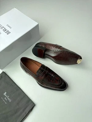Chaussures richelieu BERLUTI en cuir marron PT 43 (petit) shoes - Photo 1/4