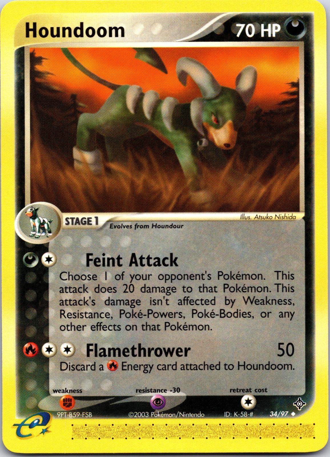 Houndoom 34/97 Uncommon Dragon Pokemon LP