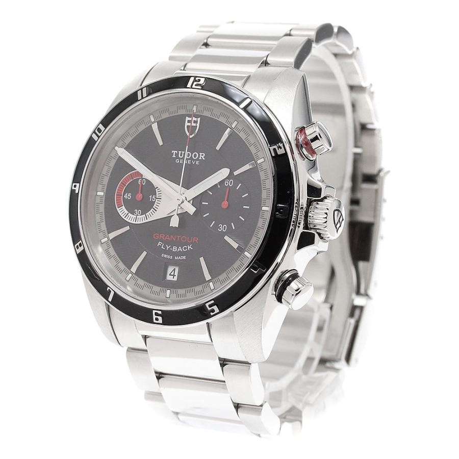 TUDOR GRAND TOUR CHRONO FLYBACK 20550 42mm SS Black Dial Automatic Date #C110