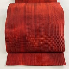 JAPANESE KIMONO BELT NAGOYA OBI VERMILION PURE SILK EE3654