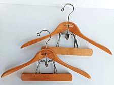 Lot of 2 Setwell 18" Heavy Duty Wooden Suit Hangers Made In The USA