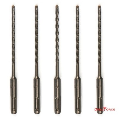 5PCS 3/16'' X6'' Drill Bit Set SDS Plus Rotary Hammer Concrete Masonry Carbide Tip