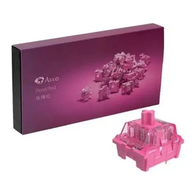 Akko rose red mechanical switches lot of 87