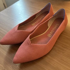 Rothys Pointed Toe Flats Size 11 Burgundy/Red Comfortable & Stylish Womens Shoes