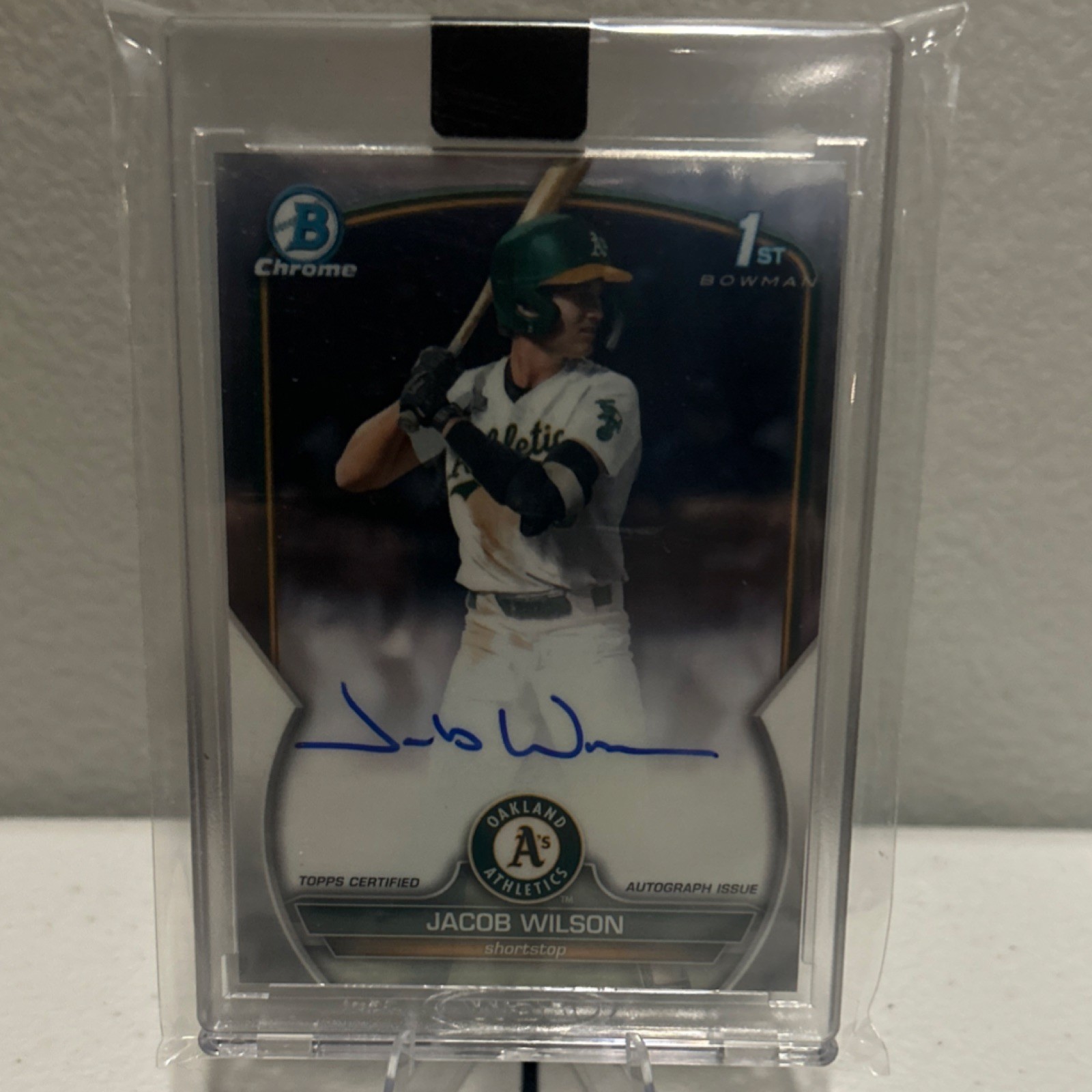 Bowman 2023 Draft Chrome Jacob Wilson Oakland Athletics Autograph Rookie CDA-JWI
